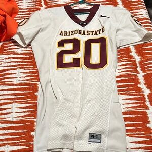 Nike White and Maroon Arizona State Jersey